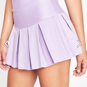 Lavender Wicked Scholar Pleated Mini Skirt